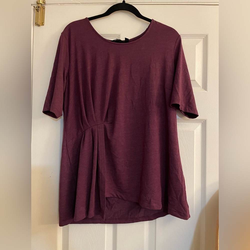 Betabrand Elegant Plum short-sleeve Top XL